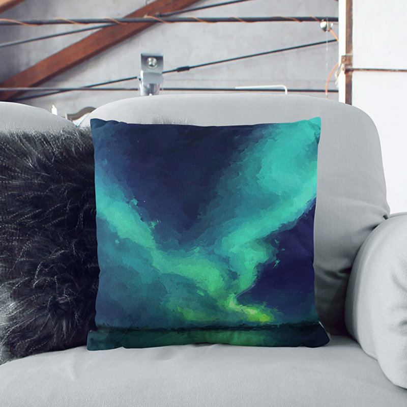 Square Throw Cushion, Black, 40cm H x 40cm W x 15cm D