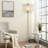 Heidebert Crystal Floor Lamp, Elegant Standing Lamp with On-Off Foot Switch, Double-Layer Lampshade-9388428-9388427