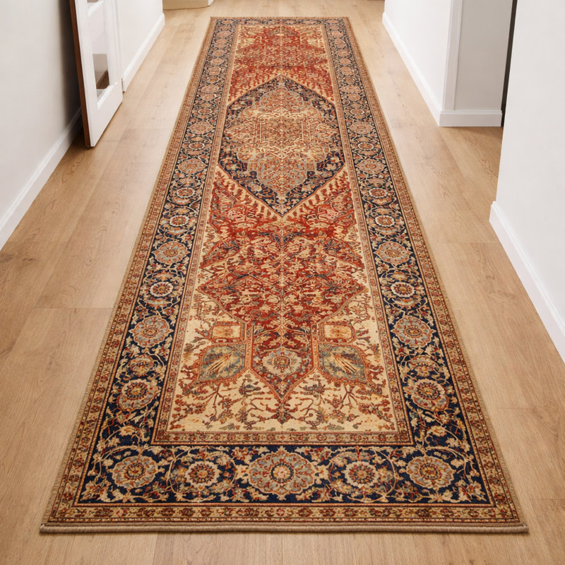 Oriental Machine Tufted Shag Area Rug, Rectangle 60 x 110 cm