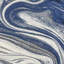 Tapis abstrait bleu / blanc touffeté
