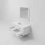 Meuble-lavabo simple l 48 po x P 22 po et miroir 43 po Castor-104785247-104830987