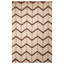 Beige | Tapis d'intérieur brun à motif géométrique 100% laine fabriqué à la main-1242806205