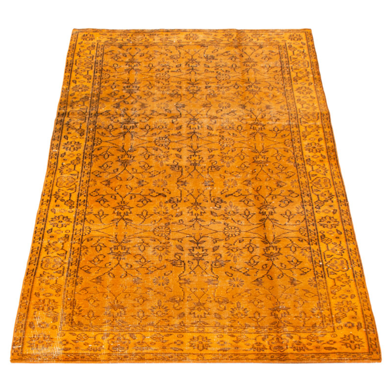 One-of-a-Kind 3'9" X 6'9" New Age Wool Area Rug in Orange