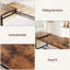 Ensemble de table de salle à manger 3 pièces pour 4-6, table de cuisine extensible à structure en métal de 63 po avec 2 bancs rembourrés pour 6, ensemble de table de salle à manger rectangulaire en bois