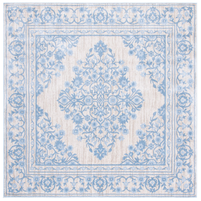 Mcmillin Performance Oriental Rug, Square 6'7"