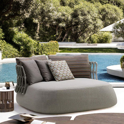 55.12 " W Patio Daybed with Cushions