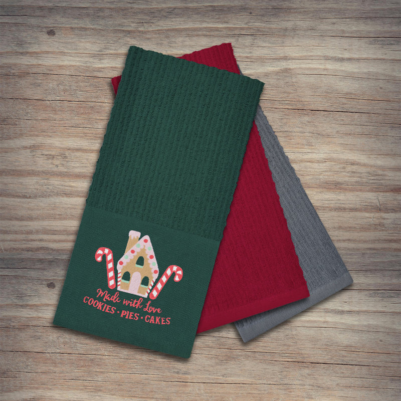 Cotton Tea Towel Kitchen Towel, Green