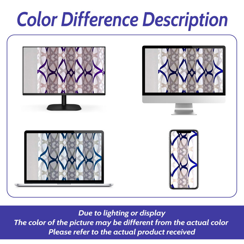 Jasso Geometric Pattern Blackout  Kitchen Valances for Windows Rod Pocket Single, 52" W x 18" L, Spiral Geometric