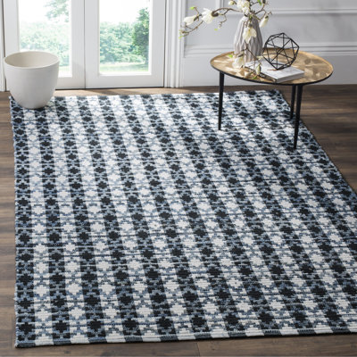 Tapis géométrique en coton tissé à la main Montauk