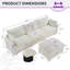 Ensemble modulaire rembourré 3 pièces avec repose-pieds en chenille 3 pièces-455736942