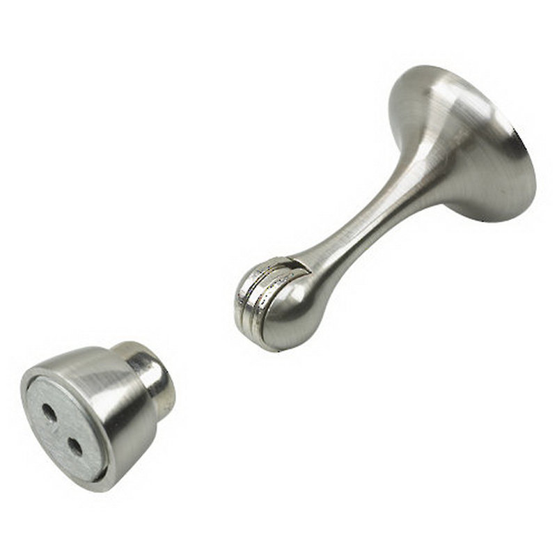 Magnetic Door Steel Kick Stop, Brushed Nickel