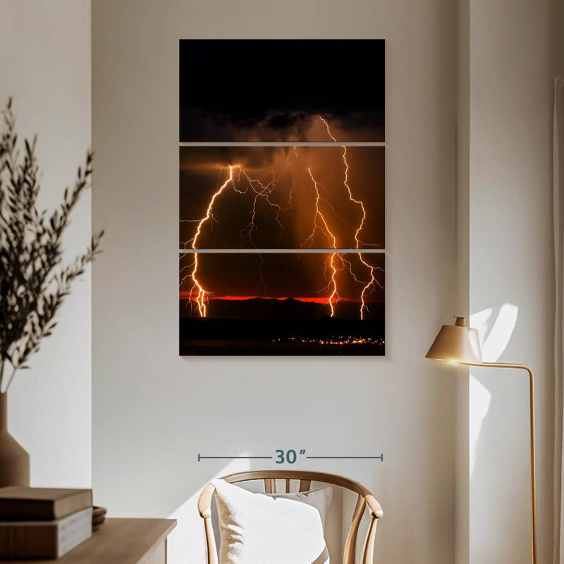 Éclairage orange Alvord, H 65 po x l 42 po