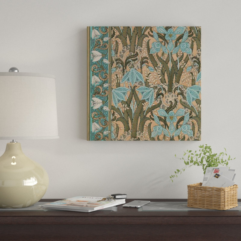 «Nouveau Textile Motif I», impression sur toile, H 18 po x l 18 po x P 1,5 po, Pas de tapis, Toile tendue