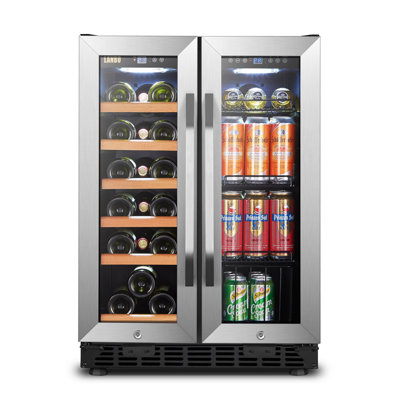24" 18 Bottle and 55 Can Dual Zone Freestanding/Built-In Wine and Beverage Refrigerator