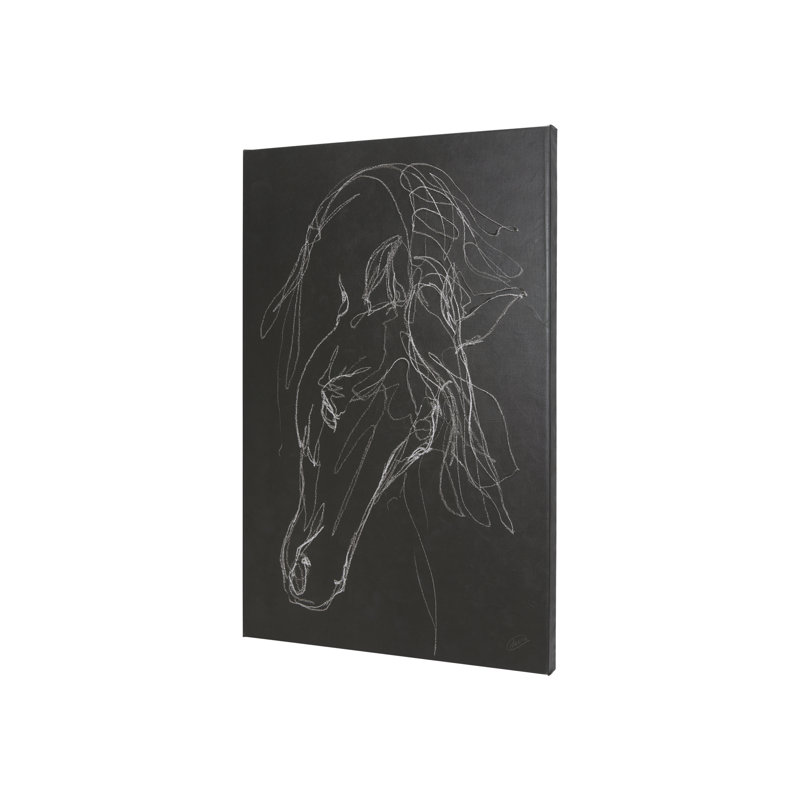 Toile texturée andalou foncé et brodé à la main, H 42 po x l 28 po x P 1,5 po