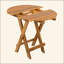 AUCUNE INSTALLATION REQUISE, PLATEAU EXTÉRIEUR EN BOIS ACACIA RÉGLABLE ET PLIABLE