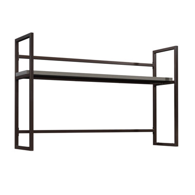 Credenza Hutch, Brown Finish