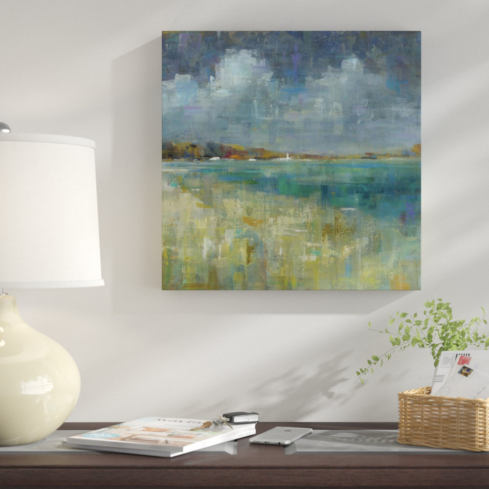 Sky and Sea Crop - Wrapped Canvas Print East Urban Home 