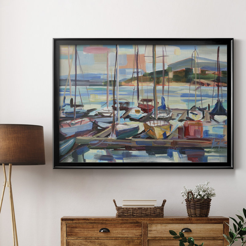 Leschi Evening - reproduction d'art sur toile, H 26,5 po x l 36,5 po x P 1,5 po, Noir