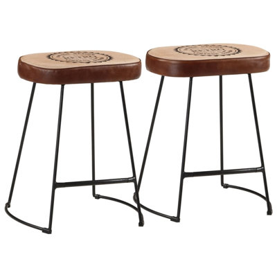 Altersberger Upholstered Counter Stool with Metal Frame