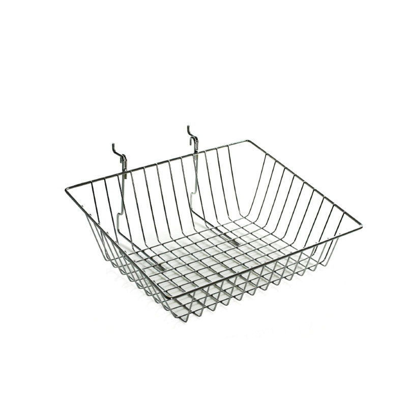 Panier en fil de fer chromé 5 po H, paquet de 2