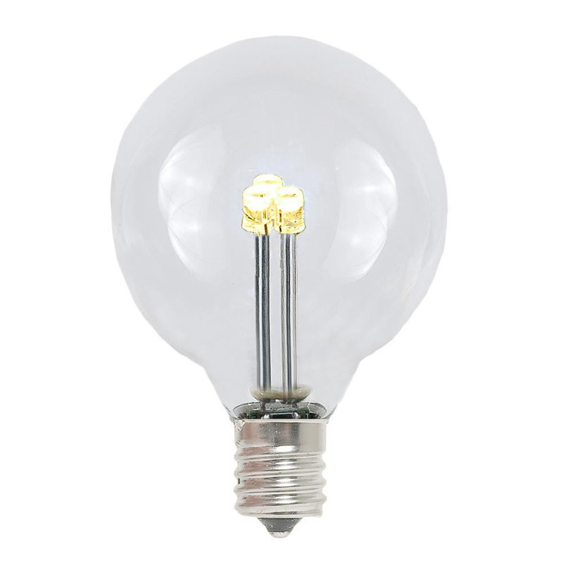 Outdoor 25 - Bulb 25'' Plug-in Globe String Light, White/Clear