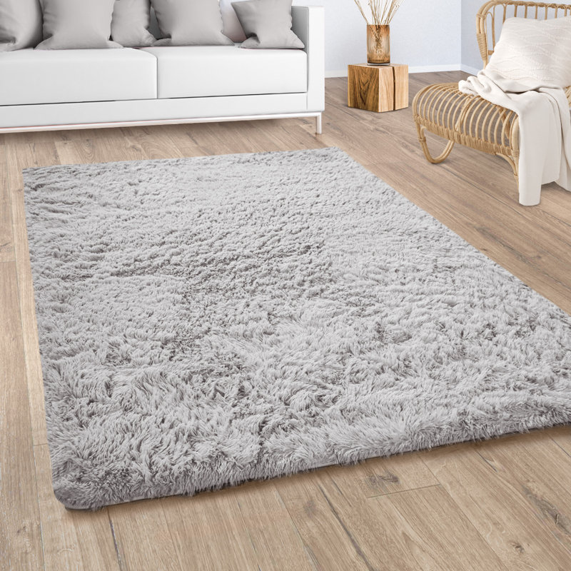 Jeffory Uniform Color Shag Area Rug, Rectangle 200 x 290cm