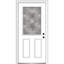 Porte d'entrée pré-montée en fibre de verre 1/2 panneau 2 panneaux Grace Grace-1394257297-1394257296-1394257307