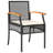 Latitude Run® 3 Piece Patio Dining Set With Cushions Gray Poly Rattan-1103180526-1103180533
