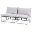 Bessi 160 cm W Steel Patio Sofa with Cushions-2032195382