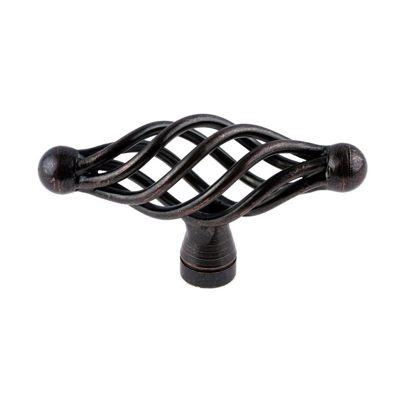 (Paquet de 5) Poignée cage rustique en cuivre antique de 2 3/4 po