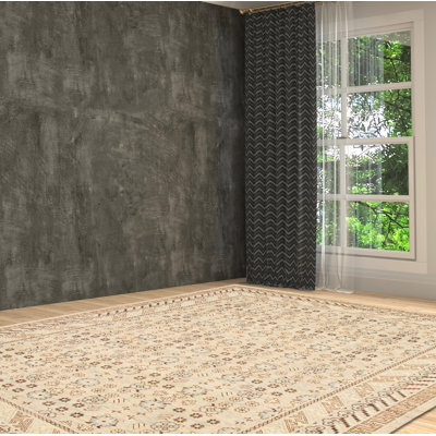 One-of-a-Kind 8'11" X 11'9" New Age Wool Area Rug in Light Gray/Light Khaki