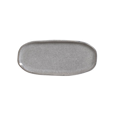 Small Oval Serving Platter 9.1” Ceramic Stoneware - Microwave, Oven, and Dishwasher Safe, by Porto Brasil