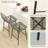 Rattan Counter Height Bar Stools Set of 2 Barstools with Back-1737675377