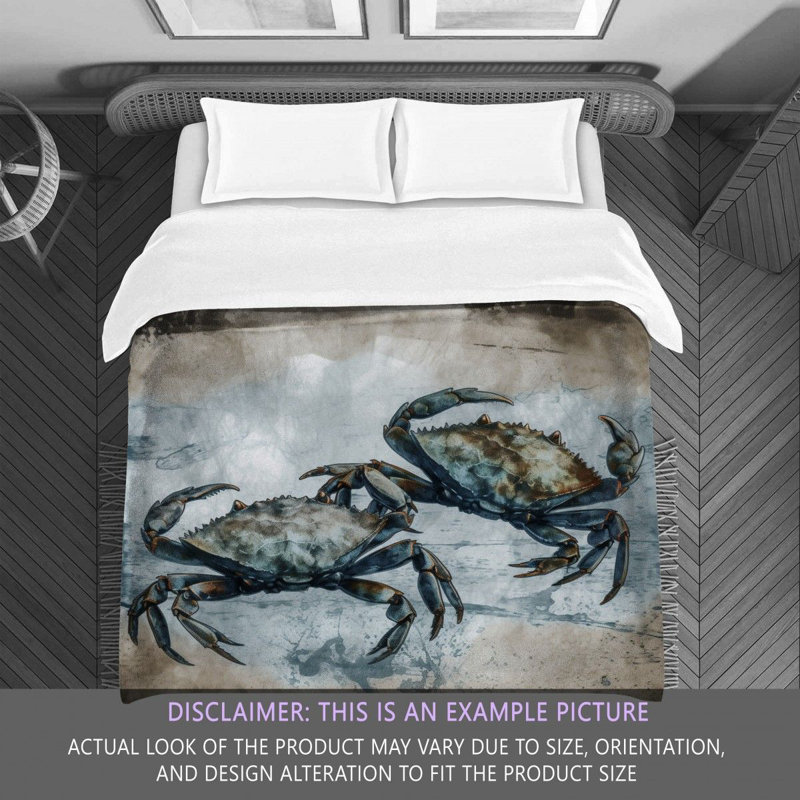 Watercolor Crab Bedding, Twin Comforter