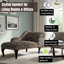 Elegant Leopard Print Fabric Chaise Longue – Comfortable Upholstered Lounger for Living Room, Bedroom, or Lounge