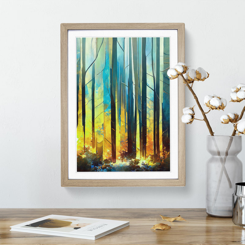 Forest - Framed Print, 64cm H x 46cm W x 2cm D, Oak