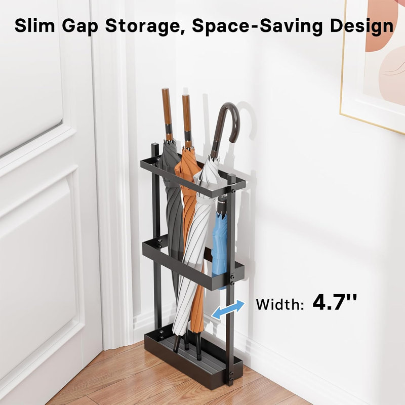 Metal Umbrella Stand with Drying Stone