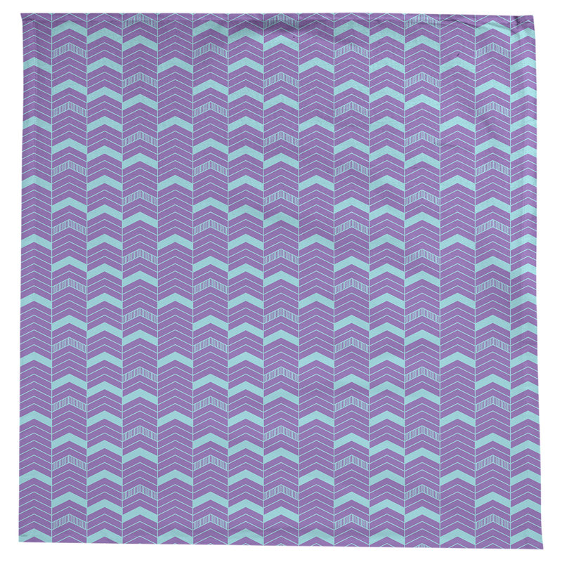 Nappe à chevrons à traits Stephenie, Mauve / bleu sarcelle