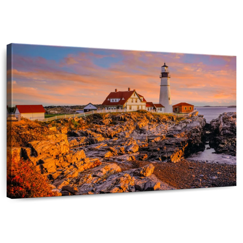 Aletra Rocky Shore Lighthouse, 20" H x 30" W