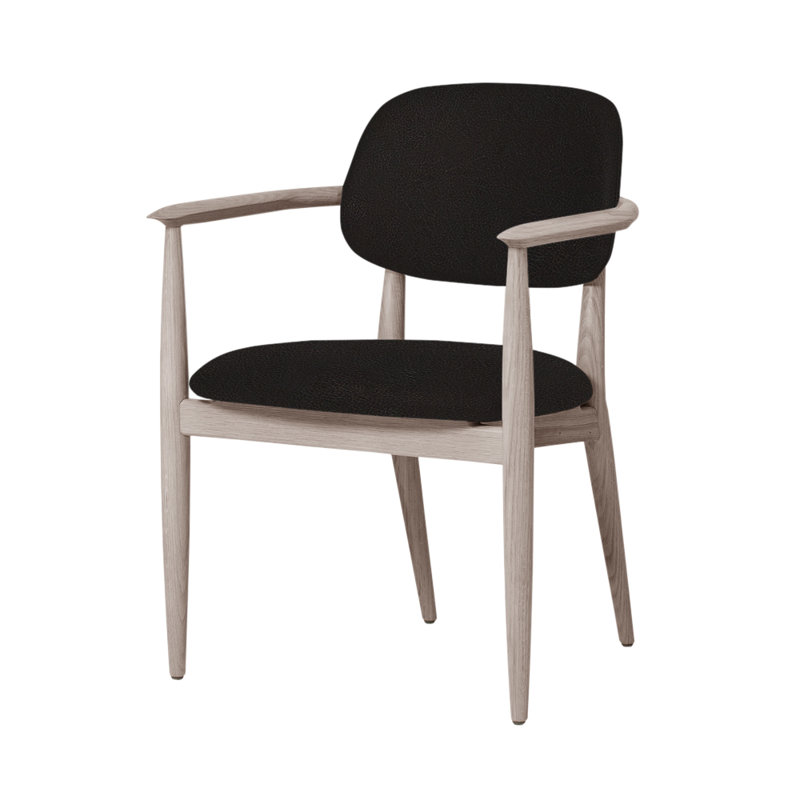 Chaise Slow de Space Copenhagen, Chêne naturel, Brun Milano 0972