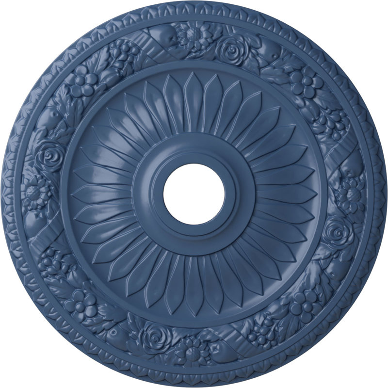 Endurathane Bellona Ceiling Medallion, 23 5/8"OD x 3 5/8"ID x 1 1/8"P (Fits Canopies up to 3 5/8"), Hand-Painted Americana Finish
