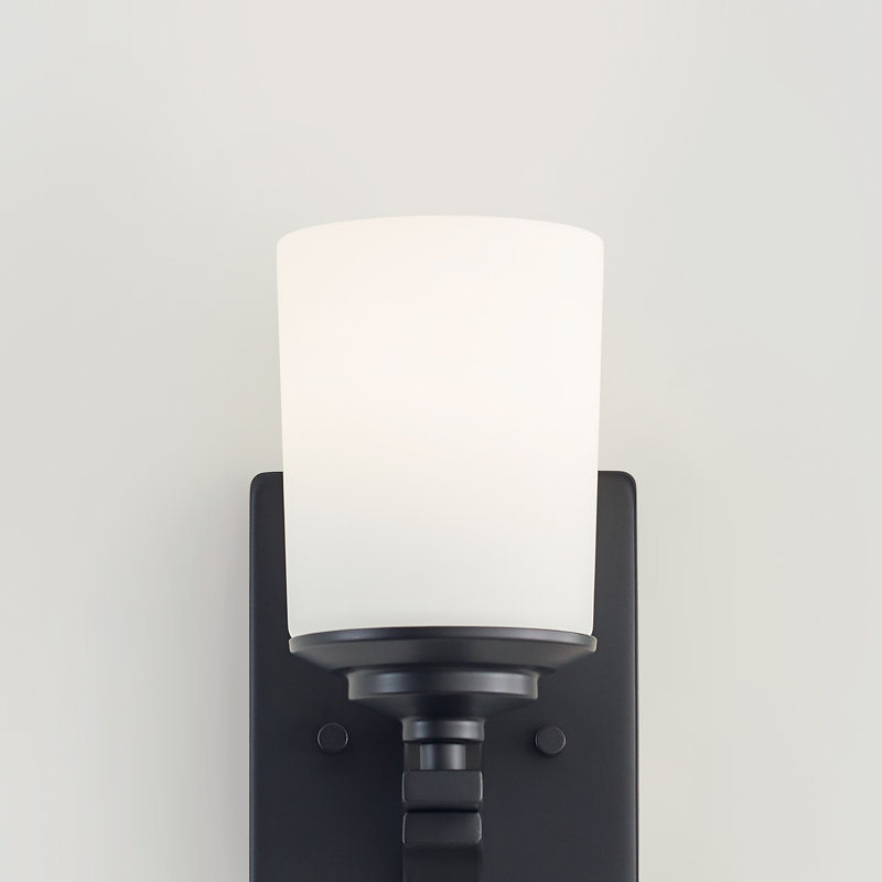Kemal One Light Wall / Bath Sconce from Generation Lighting , Midnight Black, No, No
