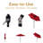 7.5' Market Patio Umbrella with Tilt and Crank - Red-1982836083-1907257641