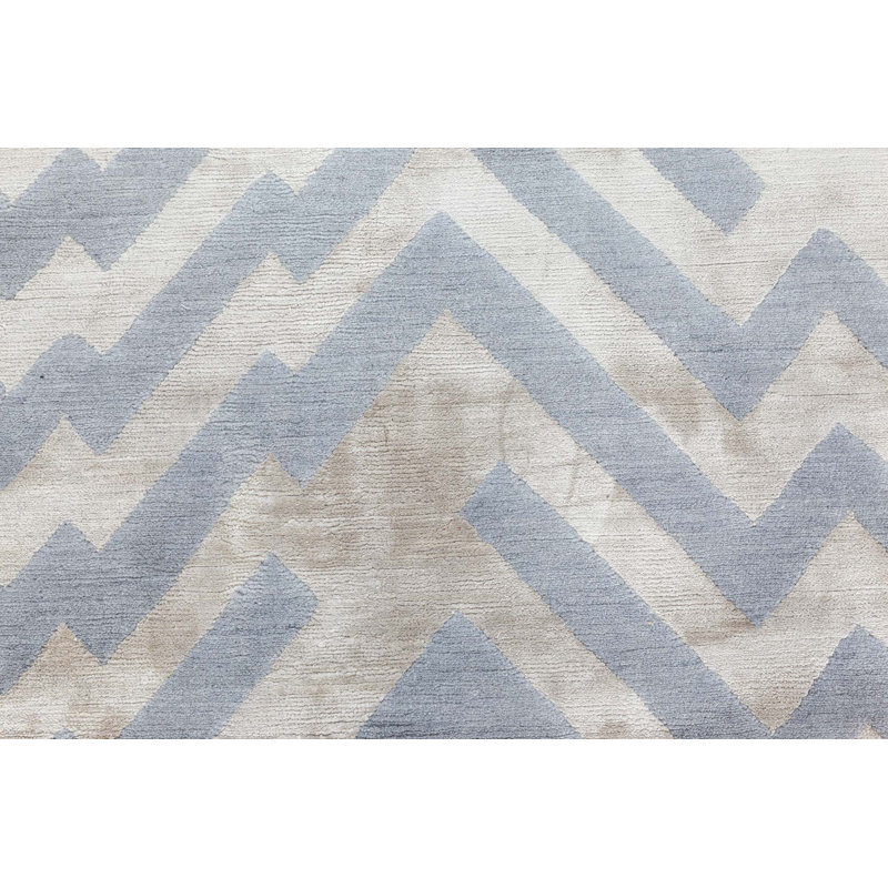 Modern One-of-a-Kind Runner 2'1" X 8'8" Hand Knotted Area Rug