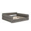 Structure de lit de jour rembourré avec port USB et 2 tiroirs, lit plateforme en laine d'agneau doux-399572267