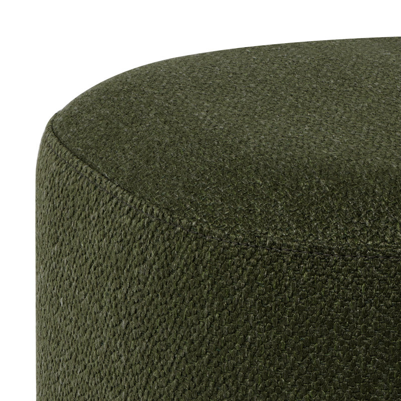  Banc rembourré en tissu vert foncé avec pieds en métal Glenorie, Vert, H 18 po x l 48 po x P 17 po