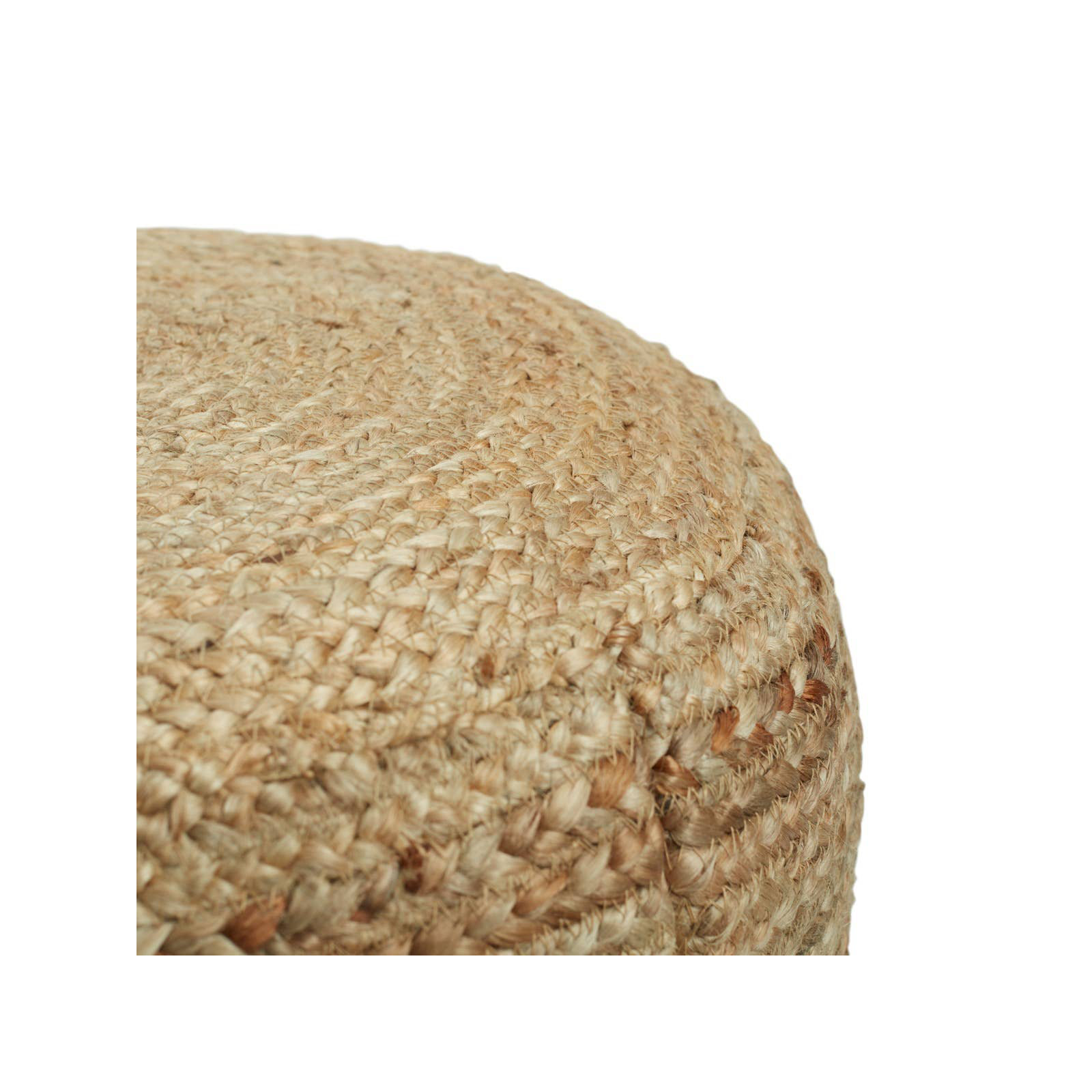 Teele 18" Wide Round Pouf Ottoman, Blue/Beige