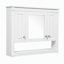Armoire à pharmacie murale de salle de bain de 35 pouces avec miroir et tablette ouverte