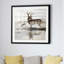 Rustic Misty Deer - reproduction d'art encadrée-634378348